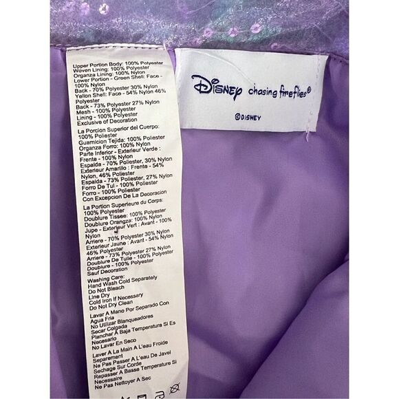 Disney Deluxe Little Mermaid Ariel Costume Halloween Cosplay Pretend 12 Fantasy - Picture 8 of 10